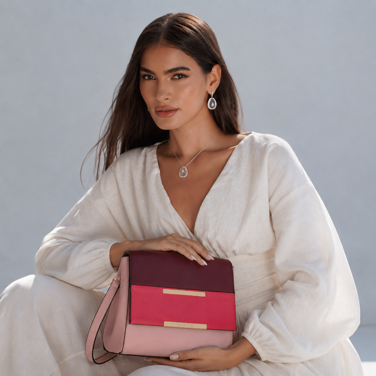 Premium Pink Women Shoulder Bag with Adjustable Sling Strap