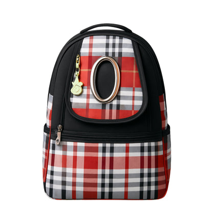 Stylish Check Pattern School Bag for Kids & Teens, Fashion Mini Travel Bookbag