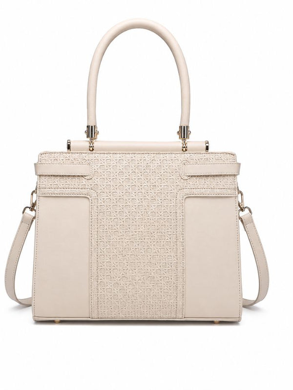 Premium Beige Women Handbag with Adjustable Sling Strap