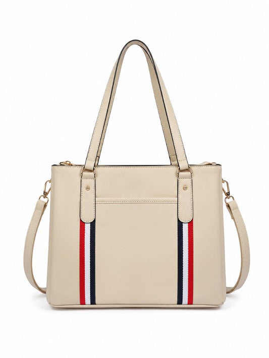 Premium Beige Women Handbag with Adjustable Shoulder Strap