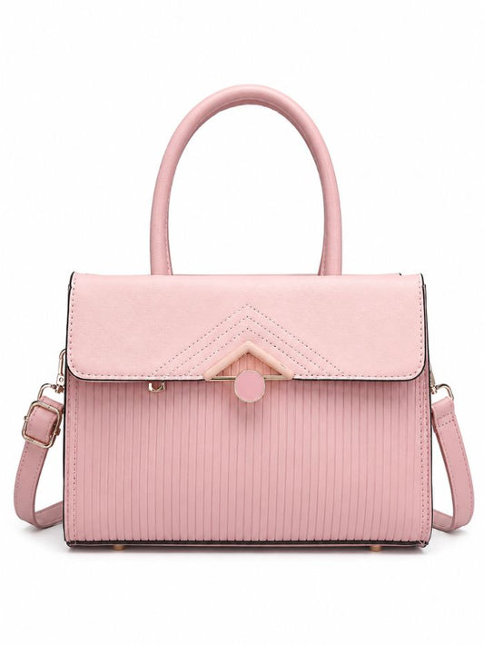 Premium Pink Women Handbag with Adjustable Sling Strap