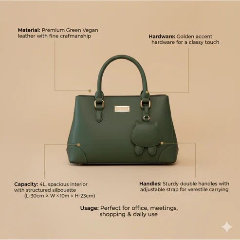 Classic Structured Tote Pink HandBag For Women – Premium Office & Casual Handbag