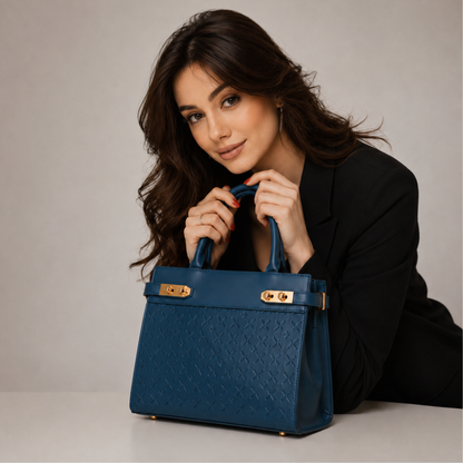Premium Blue Women Handbag with Adjustable Sling Strap