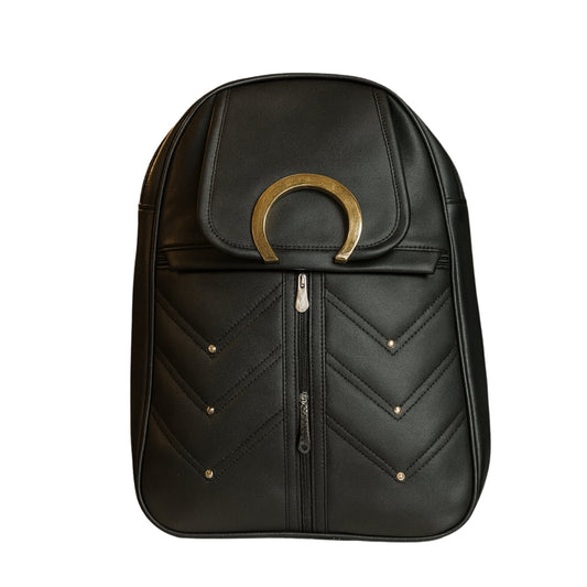 Fashion School & Travel Bag with Gold Decorative Ring and Elegant Everyday Design