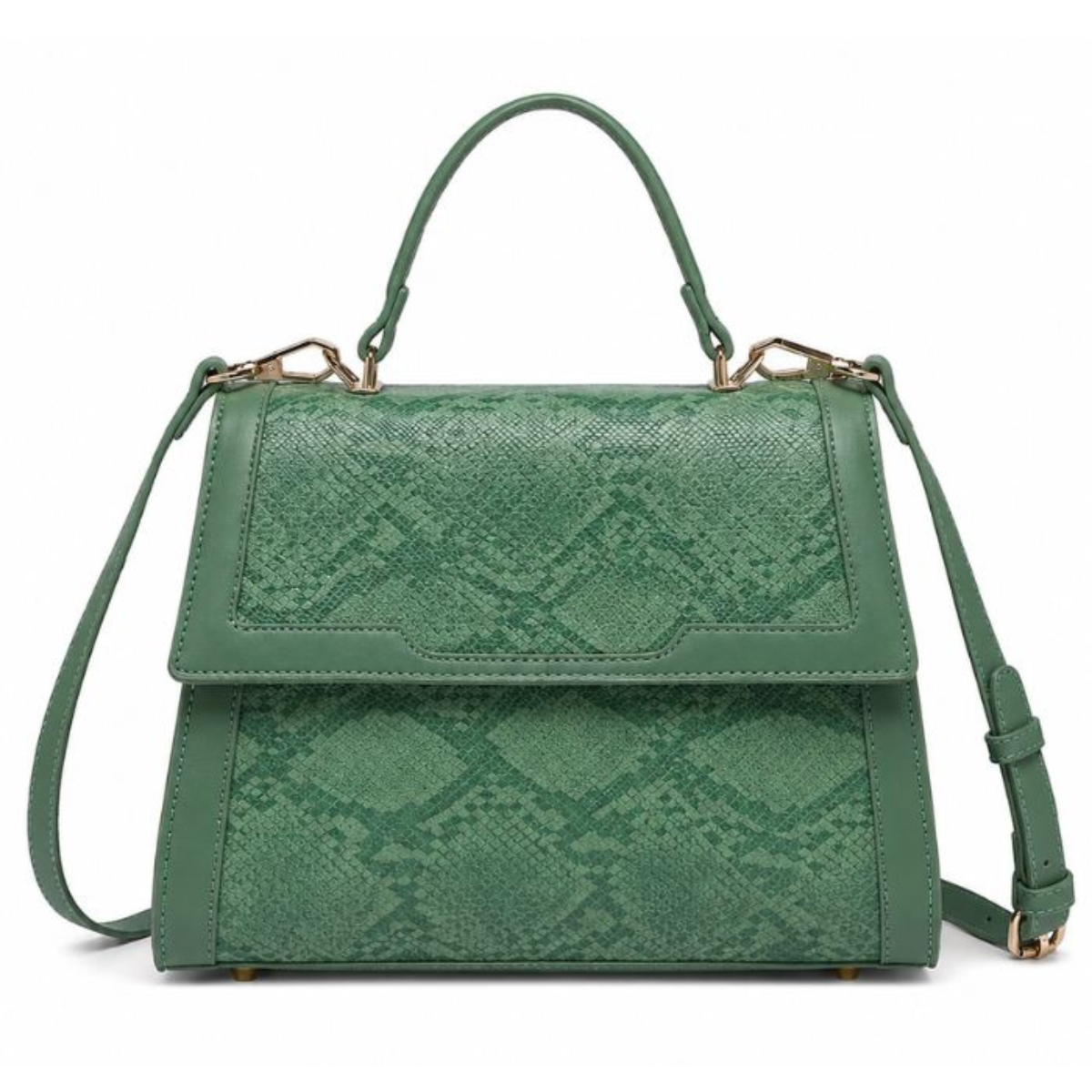 Premium Green Women Handbag with Adjustable Sling Strap