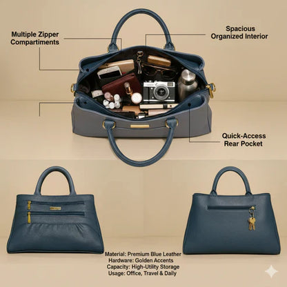 Blush Structured Tote Handbag For Women
