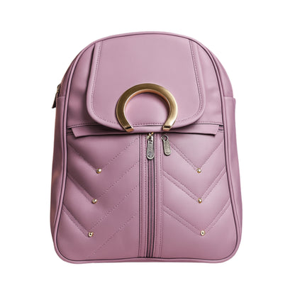 Fashion School & Travel Bag with Gold Decorative Ring and Elegant Everyday Design