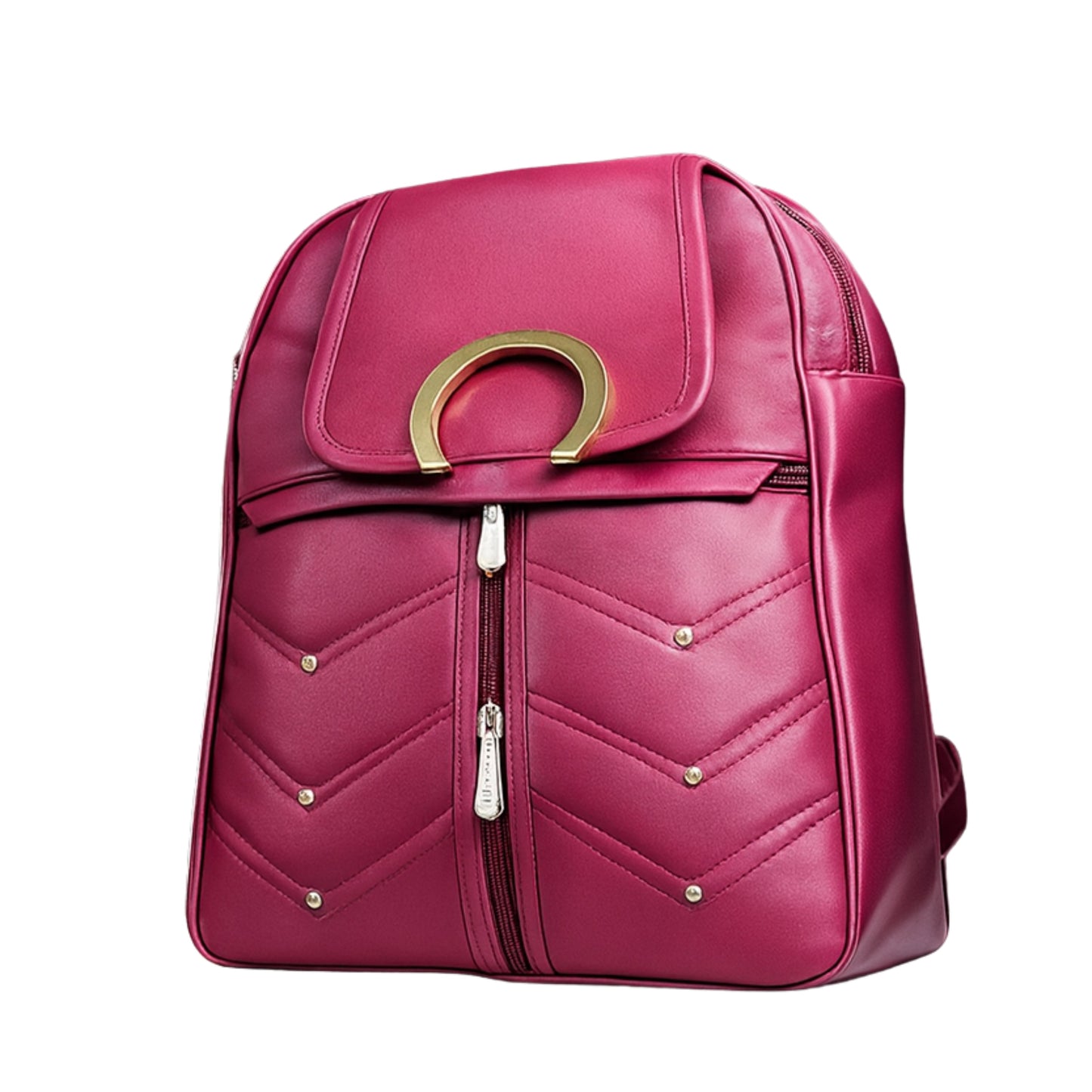 Fashion School & Travel Bag with Gold Decorative Ring and Elegant Everyday Design