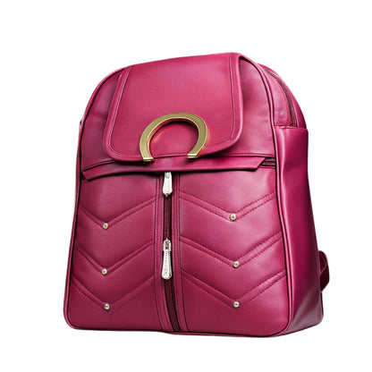 Fashion School & Travel Bag with Gold Decorative Ring and Elegant Everyday Design