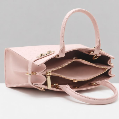 Premium Pink Women Handbag with Adjustable Sling Strap