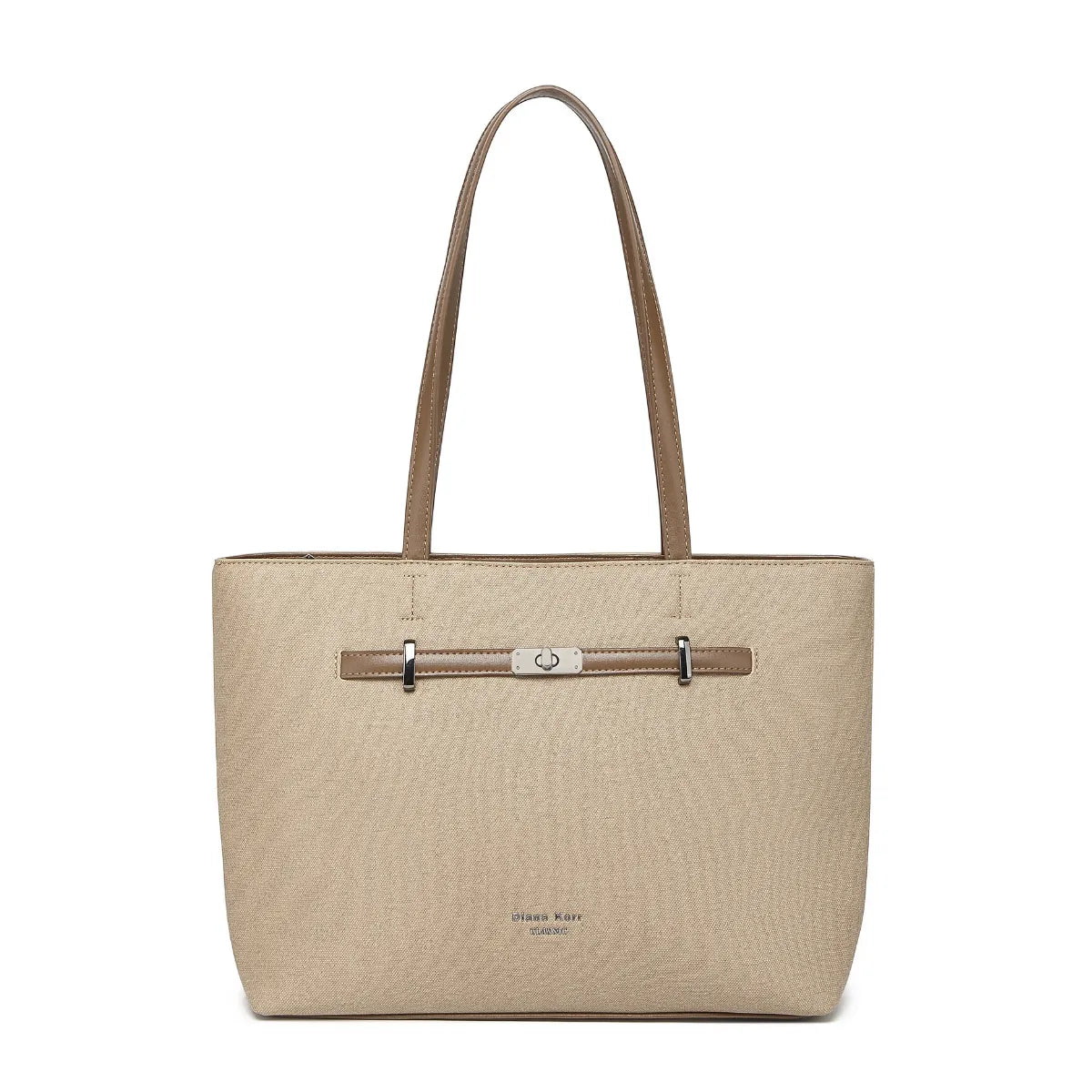 Brown Structured Shoulder Tote Bag for Women