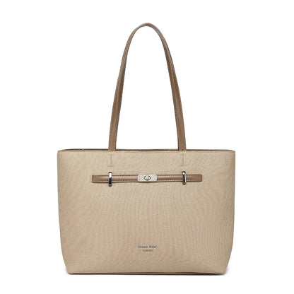 Brown Structured Shoulder Tote Bag for Women