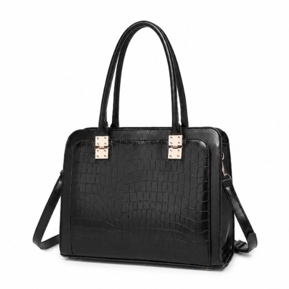Premium Black Women Handbag with Adjustable Sling Strap