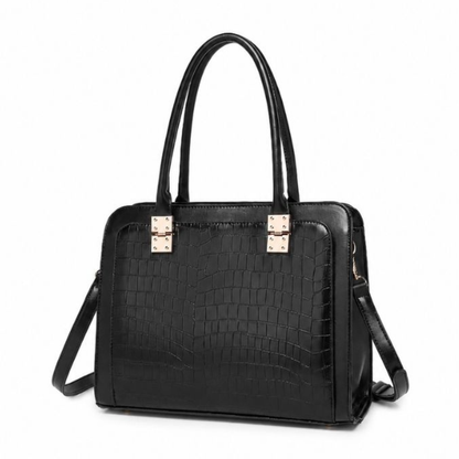 Premium Black Women Handbag with Adjustable Sling Strap