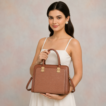 Premium Pink Women Handbag with Adjustable Sling Strap