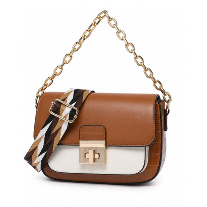 Premium Brown Women Shoulder Bag with Chain Strap