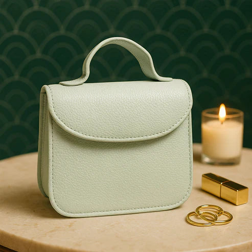 Elegant Black Mini Leather Sling Bag for Women
