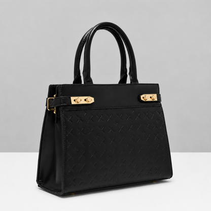 Premium Black Women Handbag with Adjustable Sling Strap