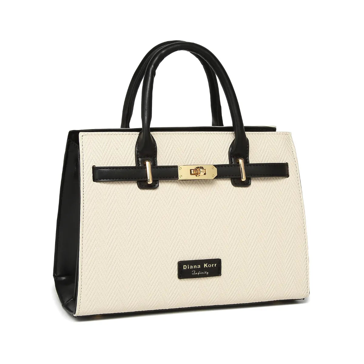 Black Textured Handbag for Women