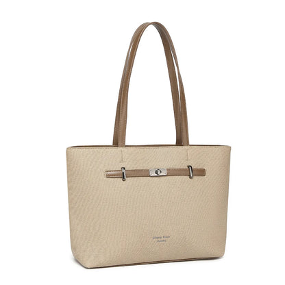 Brown Structured Shoulder Tote Bag for Women
