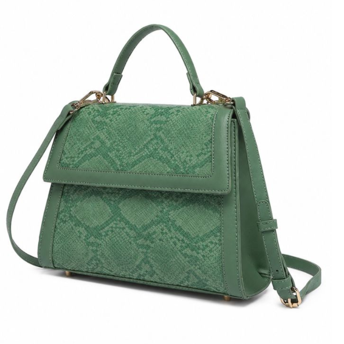 Premium Green Women Handbag with Adjustable Sling Strap