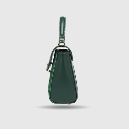 EMPORIO EMBOSSED MESSENGER Dark Green HANDBAG
