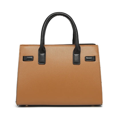 Tan Chevron Textured Handbag for Women