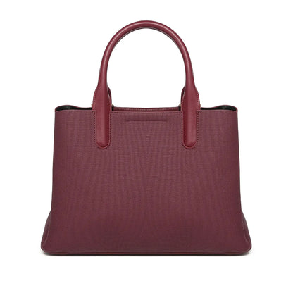 Wine Canvas Structured Handbag for Women