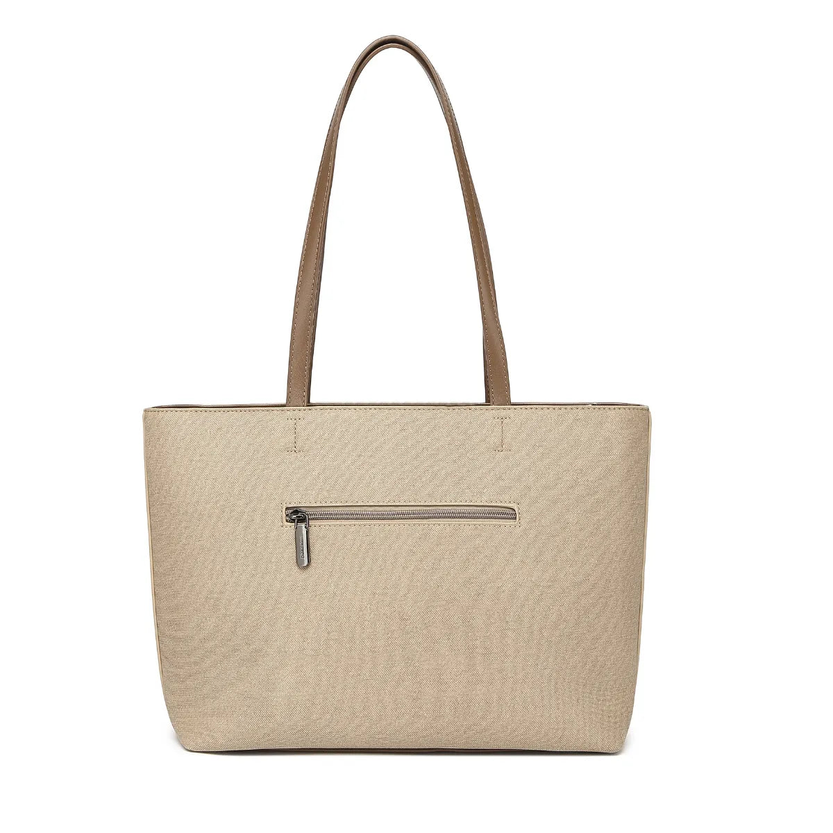 Brown Structured Shoulder Tote Bag for Women