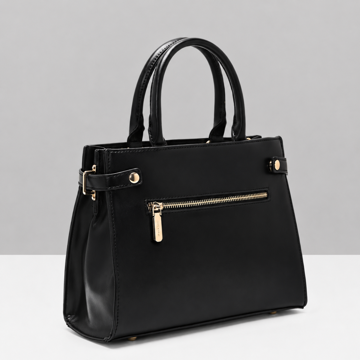 Premium Black Women Handbag with Adjustable Sling Strap
