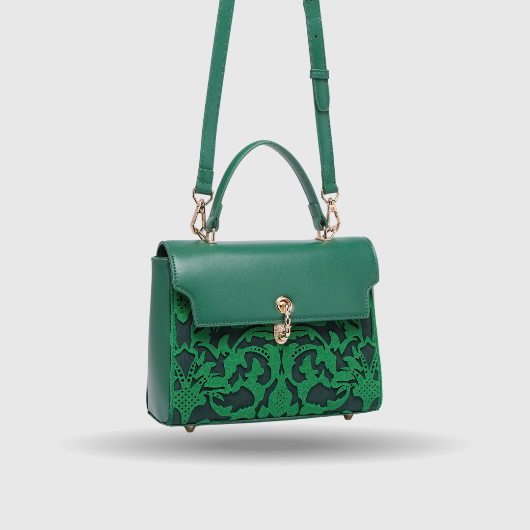 EMPORIO EMBOSSED MESSENGER Green HANDBAG