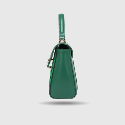 EMPORIO EMBOSSED MESSENGER Green HANDBAG