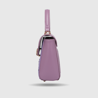 EMPORIO EMBOSSED MESSENGER Purple HANDBAG