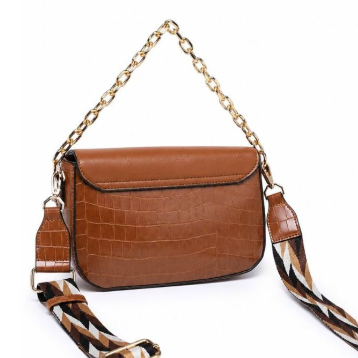 Premium Brown Women Shoulder Bag with Chain Strap