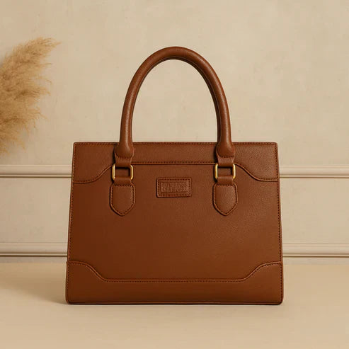Classic Structured Tote Pink HandBag For Women – Premium Office & Casual Handbag