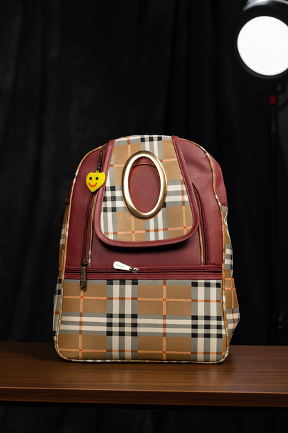 Stylish Check Pattern School Bag for Kids & Teens, Fashion Mini Travel Bookbag