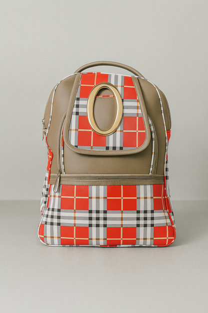 Stylish Check Pattern School Bag for Kids & Teens, Fashion Mini Travel Bookbag