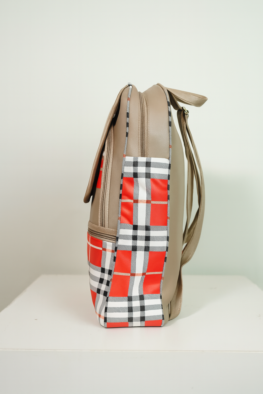 Stylish Check Pattern School Bag for Kids & Teens, Fashion Mini Travel Bookbag