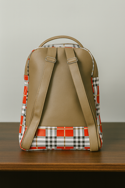 Stylish Check Pattern School Bag for Kids & Teens, Fashion Mini Travel Bookbag