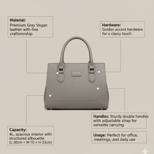 Classic Structured Tote Pink HandBag For Women – Premium Office & Casual Handbag