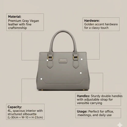 Classic Structured Tote Pink HandBag For Women – Premium Office & Casual Handbag