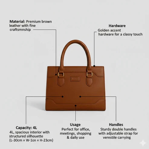 Classic Structured Tote Pink HandBag For Women – Premium Office & Casual Handbag