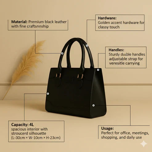 Classic Structured Tote Pink HandBag For Women – Premium Office & Casual Handbag