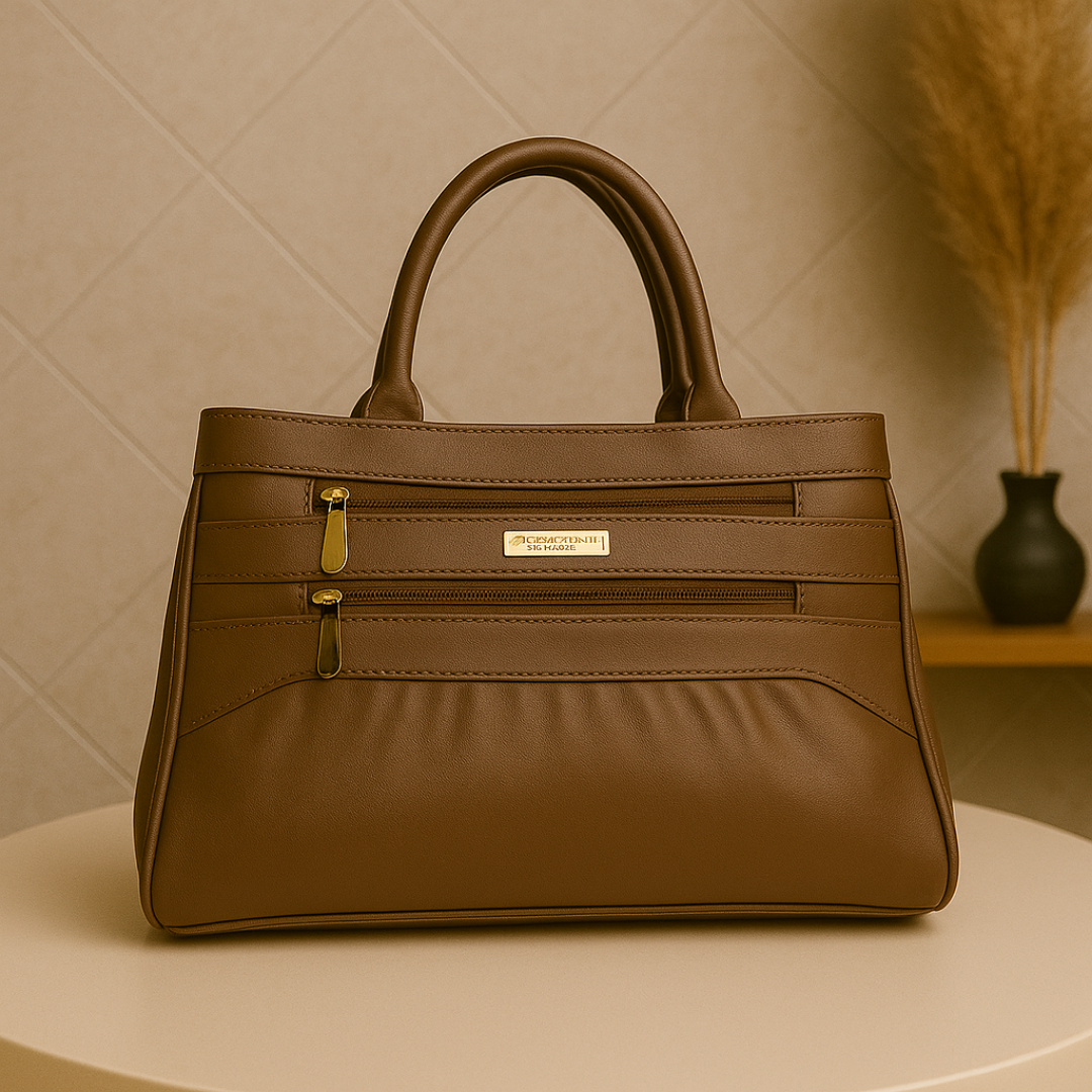 Blush Structured Tote Handbag For Women