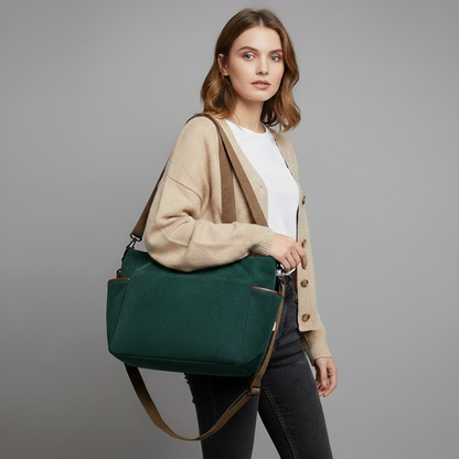 Corduroy Shoulder Tote Bag – Large Casual Handbag with Adjustable Strap