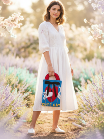 Cute Canvas Sling Bag for Girls & Women – Lightweight Crossbody with Stylish Prints for Everyday Use