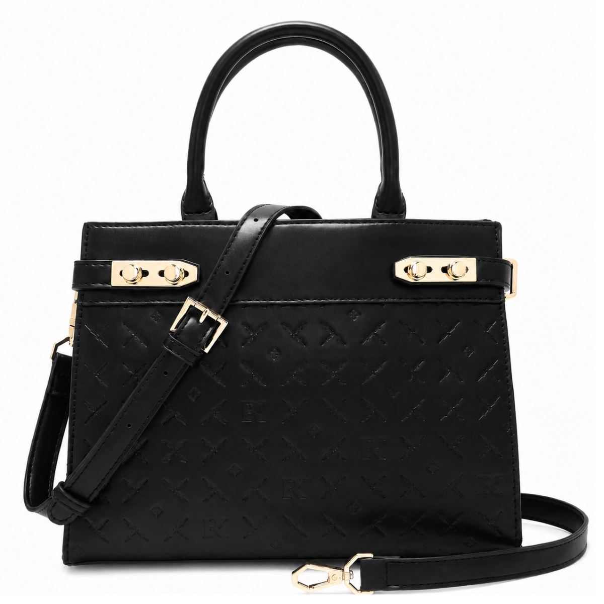 Premium Black Women Handbag with Adjustable Sling Strap
