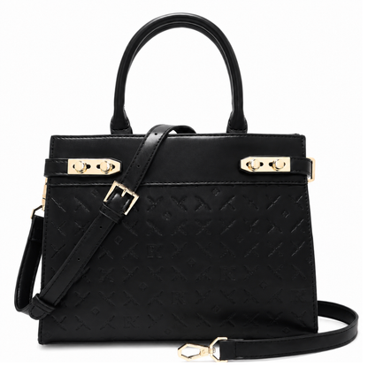 Premium Black Women Handbag with Adjustable Sling Strap